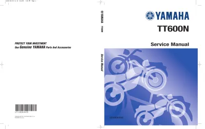 1985–1986 Yamaha TT600 / TT600N Service Manual (P/N LIT-11616-04-55)