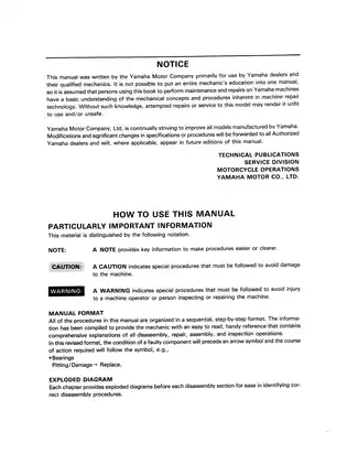 1985-1986 Yamaha TT600, TT600N service manual Preview image 4