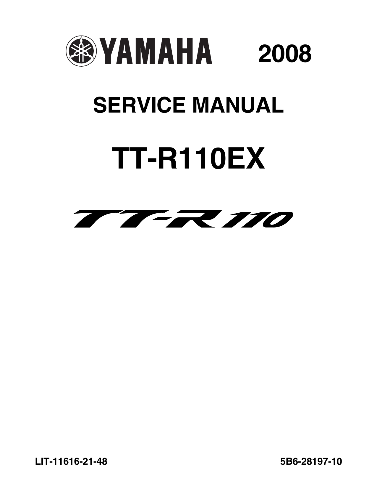 2008-2012 Yamaha TT-R 110, TT-R 110EX repair manual Preview image 6
