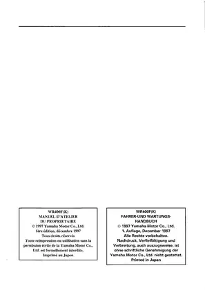 1998-1999 Yamaha WR400F(K), WR 400 owner´s service manual Preview image 3