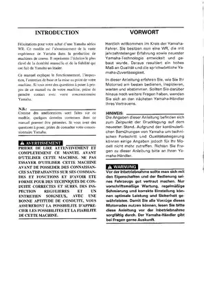 1998-1999 Yamaha WR400F(K), WR 400 owner´s service manual Preview image 5