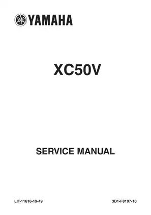 2006-2011 Yamaha Vino Classic 50, XC50V service manual Preview image 1