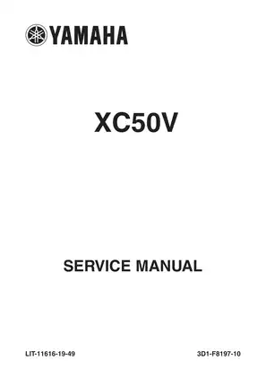 Yamaha XC50V Service Manual (2005) - Comprehensive Repair and Maintenance Guide