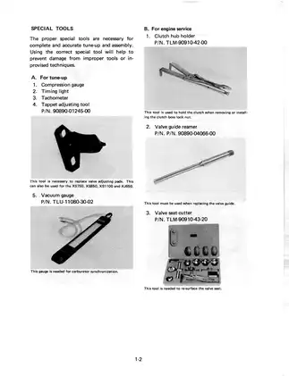 1981 Yamaha XJ550 repair manual Preview image 2