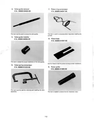 1981 Yamaha XJ550 repair manual Preview image 3