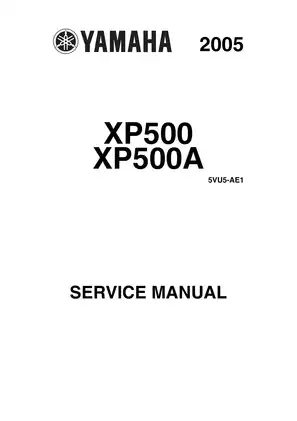 2005 Yamaha XP500, XP500A, T Max service manual