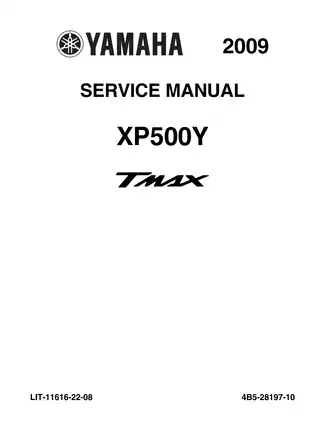 2009-2012 Yamaha XP500Y Tmax service manual Preview image 1