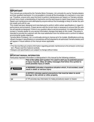 2009-2012 Yamaha XP500Y Tmax service manual Preview image 3