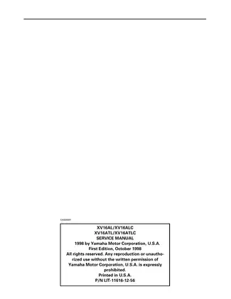 2004-2007 Yamaha Road Star Midnight Silverado XV1700, XV17 service manual Preview image 2