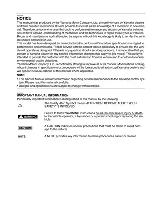 2008-2012 Yamaha Road Star XV17A, XV1700,  Road Star S XV17AS, Road Star Silverado XV17AT, Road Star Silverado S XV17ATS service manual Preview image 3