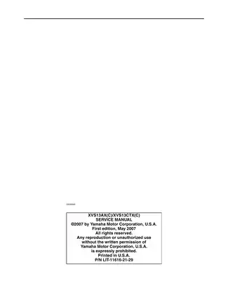 2008-2012 Yamaha V-Star 1300, XVS13 repair manual Preview image 2