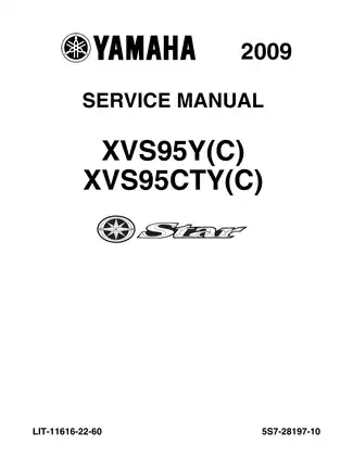 2009-2012 Yamaha V-Star 950, V-Star XVS95, XVS950 repair manual Preview image 1