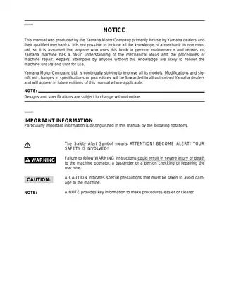 2008 Yamaha Raptor 250, YFM250RX, YFM250R, 250R service manual Preview image 3