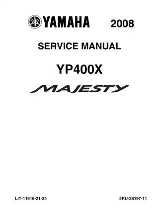 2008-2012 Yamaha YP400 Majesty service manual