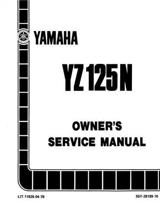 1985 Yamaha YZ125N owner´s service manual Preview image 1