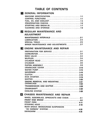 1985 Yamaha YZ125N owner´s service manual Preview image 5