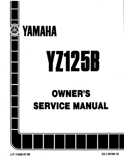 Preview: 1991 Yamaha YZ125B Owner's Service Manual (P/N LIT-11626-07-55)