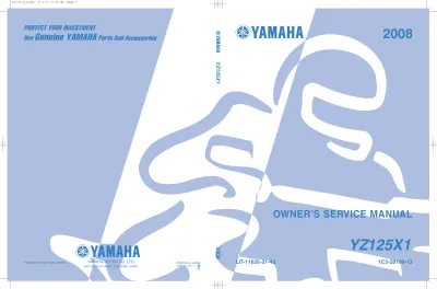 Preview: 2008 Yamaha YZ125X1 Owner's Service Manual OEM (P/N LIT-11626-21-43)
