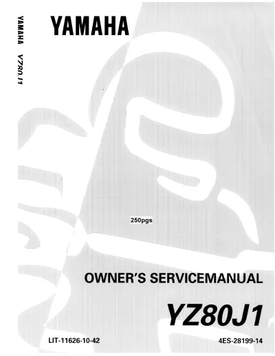 Preview: 1982 Yamaha YZ80J1 Owner's Service Manual (P/N LIT-11626-10-42)