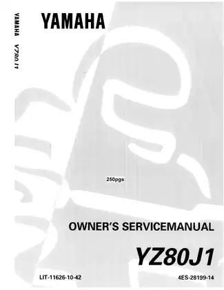 1997 Yamaha YZ80J1 owner´s service manual Preview image 1
