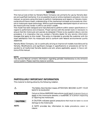 1993-1998 Yamaha YZF750, YZF750R, YZF750 SP service manual Preview image 4