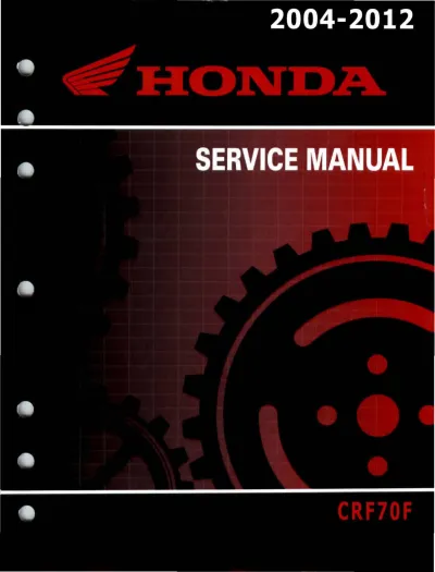 Preview: 2004–2012 Honda CRF70F Factory Service Manual (P/N 61GCF51)