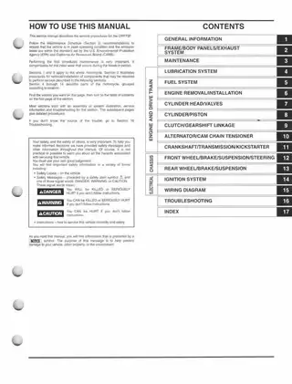 Honda CRF70F Service Manual (2004-2012) - Comprehensive Maintenance Guide Preview image 3