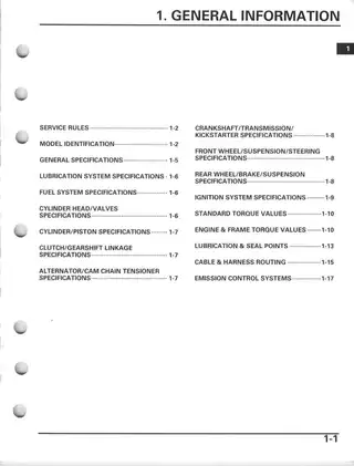 Honda CRF70F Service Manual (2004-2012) - Comprehensive Maintenance Guide Preview image 5