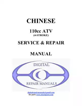 110cc ATV Service and Repair Manual - Comprehensive Guide for Model ATV110-M