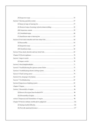 110cc ATV Service and Repair Manual - Comprehensive Guide for Model ATV110-M Preview image 5
