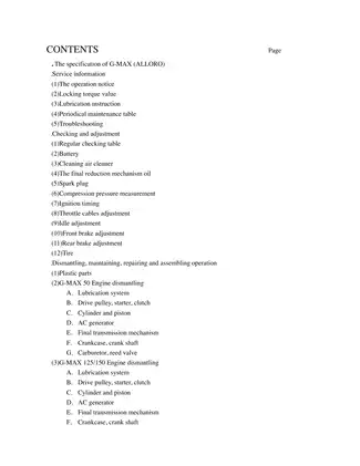 Comprehensive Digital Service & Repair Manual for Chinese 150cc Scooter Preview image 2