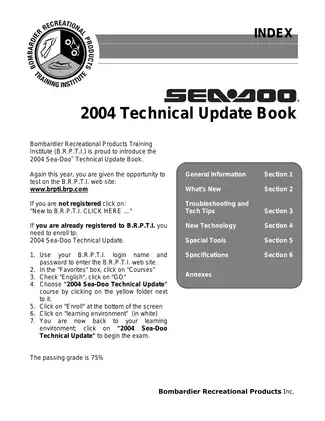 2004 Bombardier Sea-Doo GTI, LE, LE RFI, XP, GTX 4 TEC Supercharged, Limited Models, Wakeboard, RXP models service manual Preview image 4
