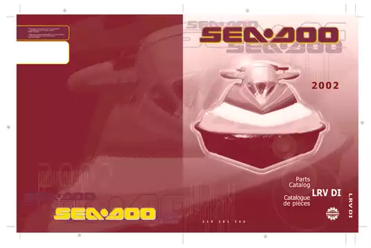 2003 Bombardier Sea-Doo GTI, LE, LE RFI, GTX DI, XP DI, RX DI, LRV DI, GTX 4-Tec series parts catalog