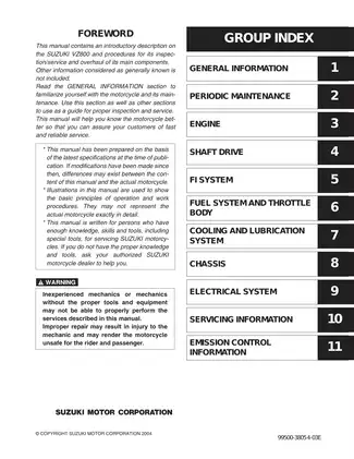 2005-2009 Suzuki VZ800 Marauder Boulevard M50 service manual Preview image 1