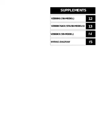 Suzuki VZ800 Service Manual - Comprehensive Guide for Mechanics Preview image 3