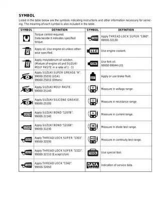 Suzuki VZ800 Service Manual - Comprehensive Guide for Mechanics Preview image 5