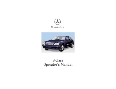 Preview: 2000 Mercedes-Benz S-Class Operator's Manual (P/N A0005843550)