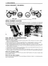 1996–2009 Suzuki DR200SE Service Manual (P/N 99500-41141-03E) – preview page 2