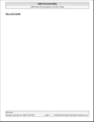 1997-2003 Chevrolet Malibu Wiring Diagrams manual Preview image 3