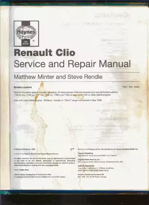 1991-1998 Renault Clio service and repair manual Preview image 2