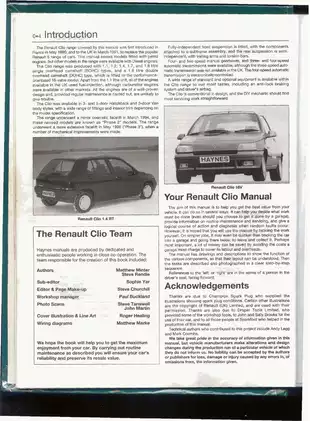 Renault Clio Petrol Engine Service and Repair Manual (1990-1999) Preview image 5