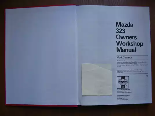 Mazda 323 Owners Workshop Manual - Comprehensive Vehicle Maintenance & Repair Guide Preview image 2