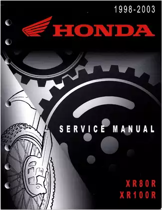 1998-2003 Honda XR80R, XR100R repair manual Preview image 1