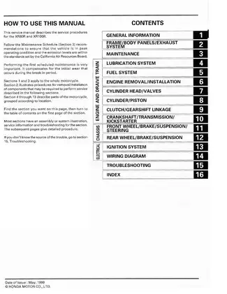 1998-2003 Honda XR80R, XR100R repair manual Preview image 2