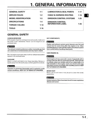 1998-2003 Honda XR80R, XR100R repair manual Preview image 3