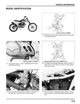 1998-2003 Honda XR80R, XR100R repair manual Preview image 5