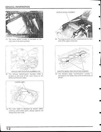 Comprehensive Honda Motorcycle Service Manual: Maintenance and Specifications Guide Preview image 2