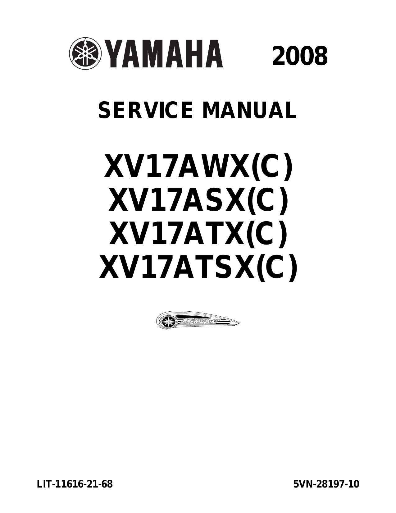 2008-2010 Yamaha XV17 RoadStar S repair manual Preview image 1