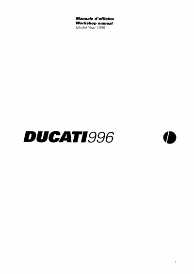 Preview: 1999 Ducati 996 Biposto, Monoposto, S, SPS Workshop Manual (P/N 914.7.026.1A)