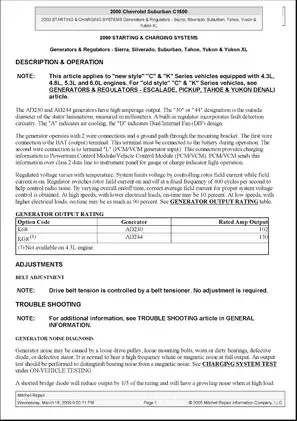 1998-2006 Chevrolet Silverado service manual Preview image 1